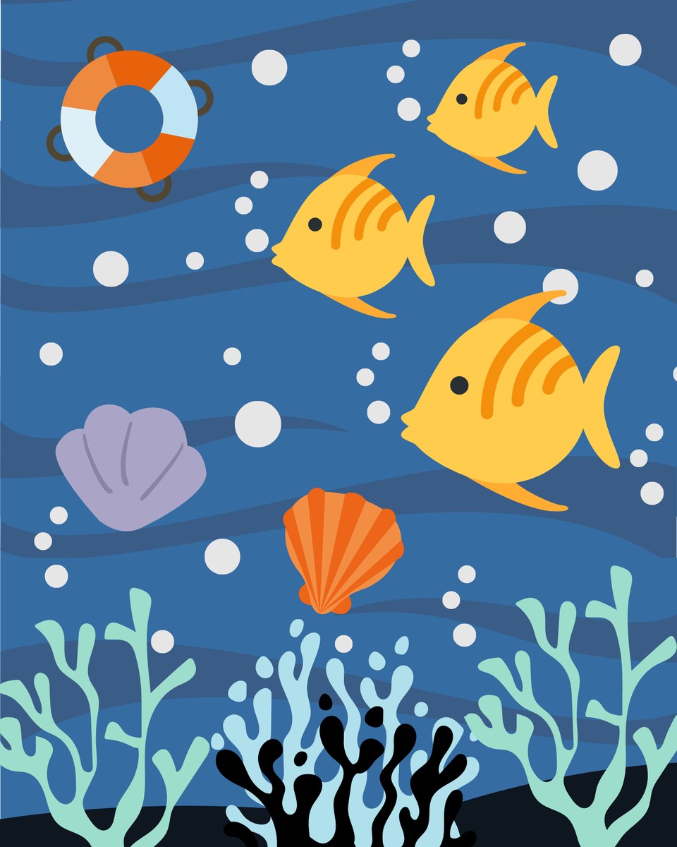 Golden Tropical Fish – Paint by Numbers Kit