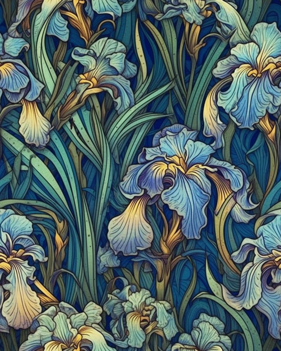 Blue Iris Garden – Paint by Numbers Kit