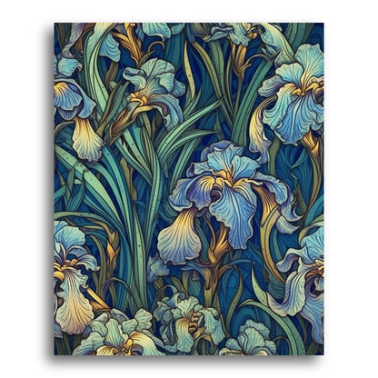 Blue Iris Garden – Paint by Numbers Kit