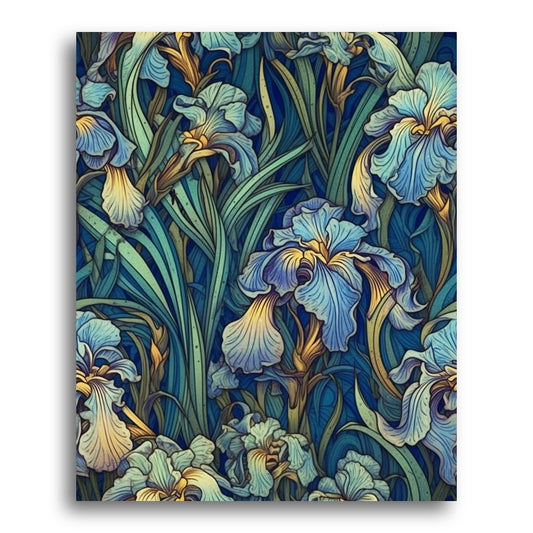 Blue Iris Garden – Paint by Numbers Kit