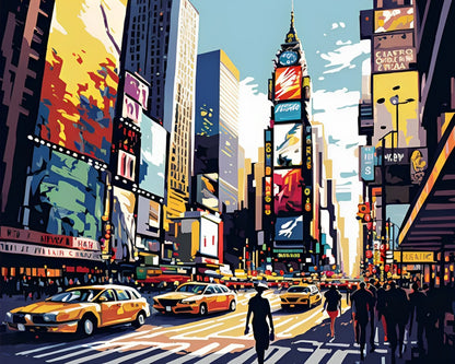 Times Square Rush – Paint by Numbers Kit