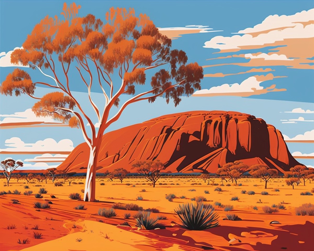 Red Desert Monolith – Paint by Numbers Kit