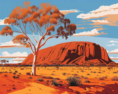 Red Desert Monolith – Paint by Numbers Kit