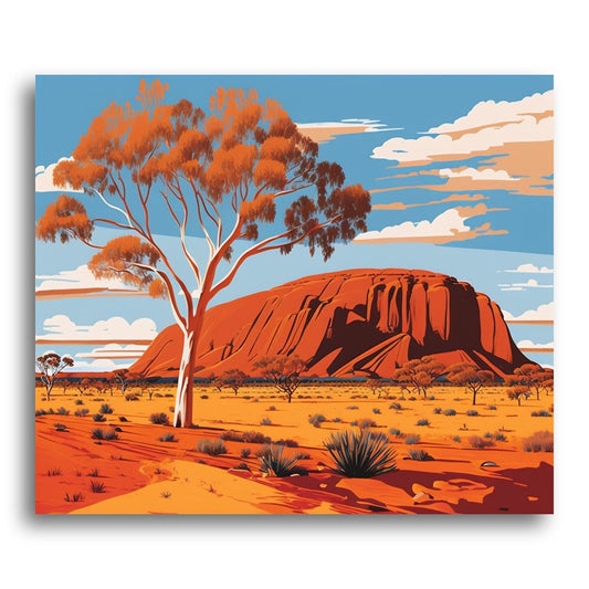 Red Desert Monolith – Paint by Numbers Kit