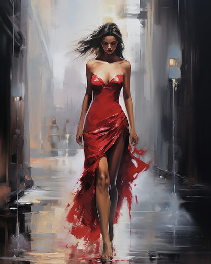 Crimson Walkway – Paint by Numbers Kit