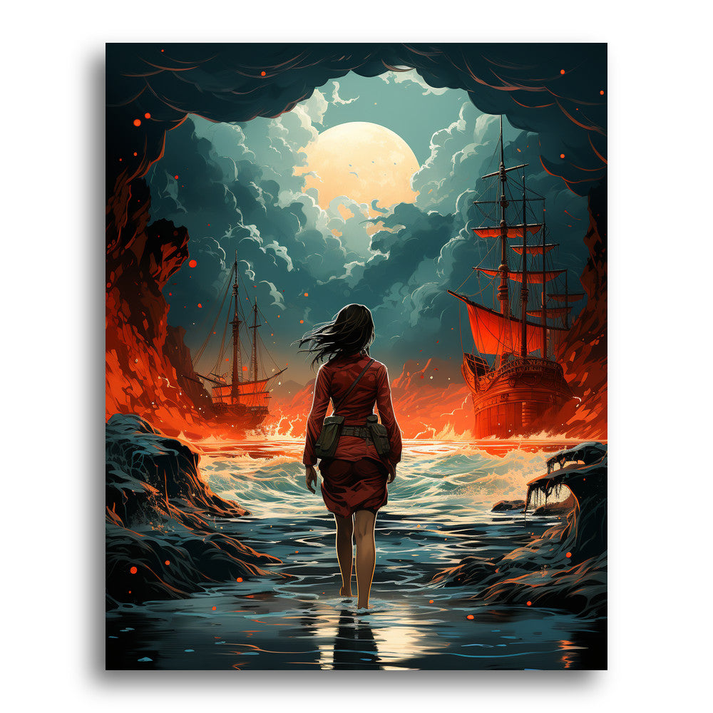 Red Sails at Night – Paint by Numbers Kit