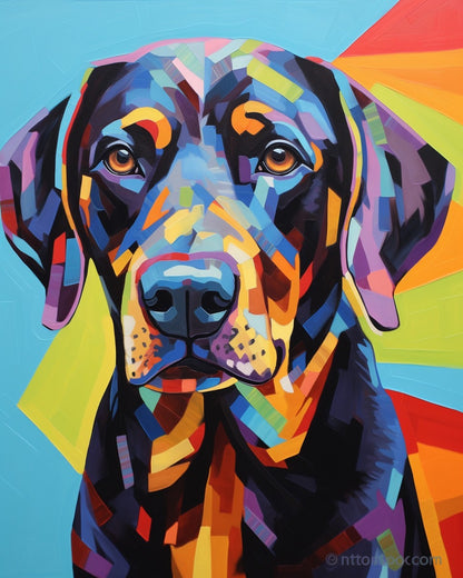 Vibrant Hound Portrait – Paint by Numbers Kit
