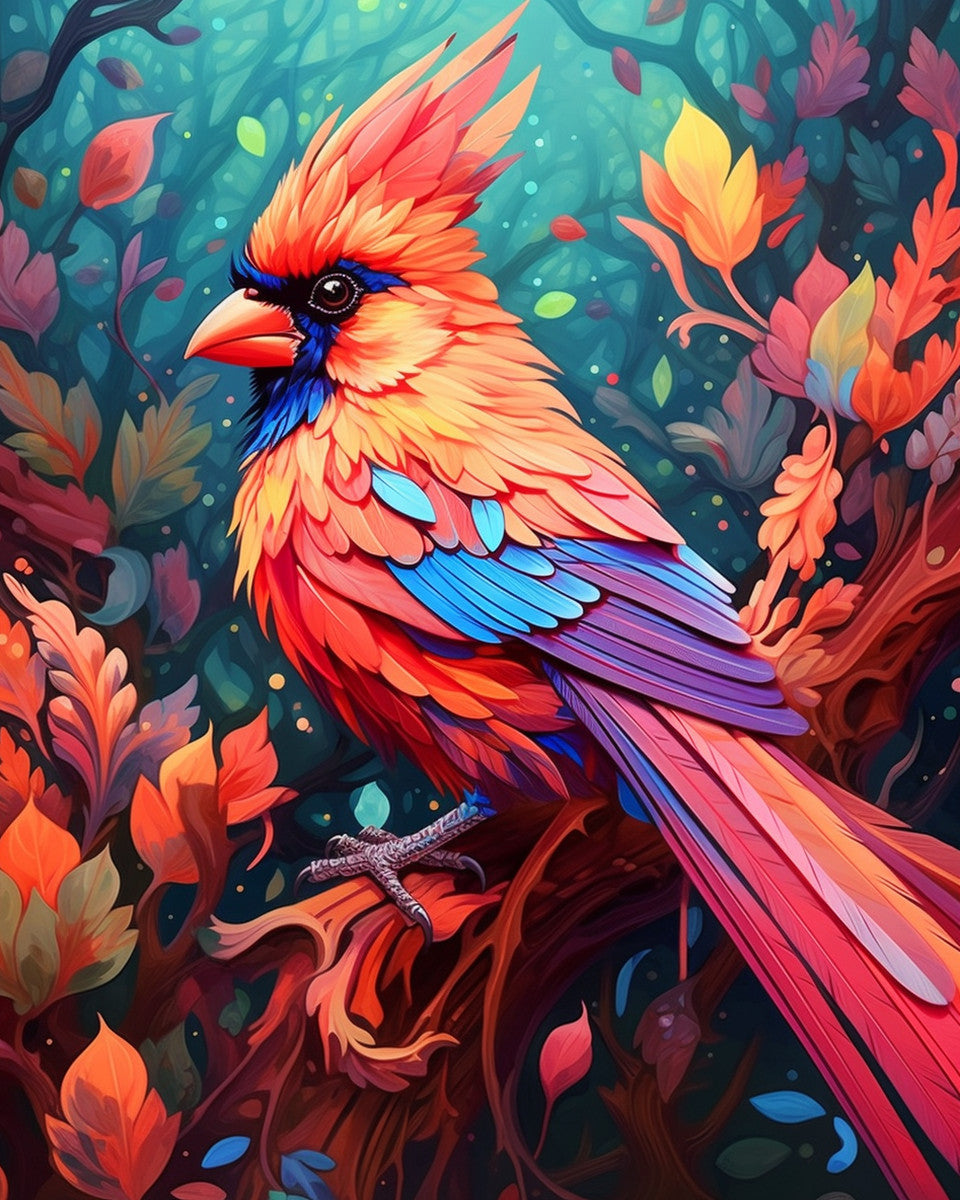 Cardinal in Colour – Paint by Numbers Kit