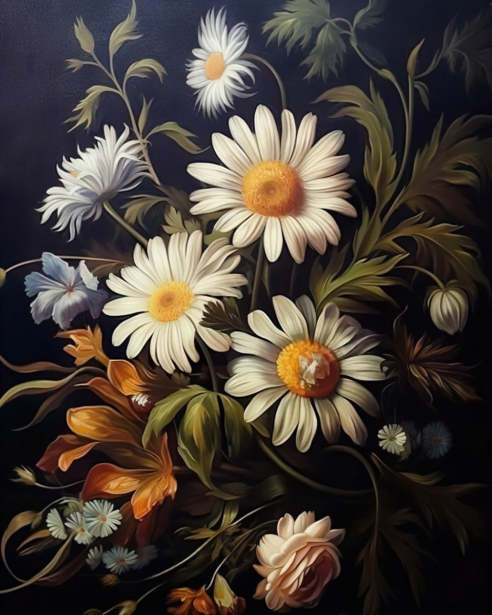 Daisies in Quiet Light – Paint by Numbers Kit