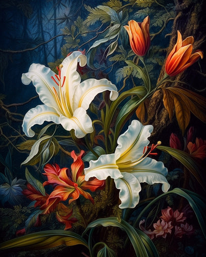 Forest Floor Lilies – Paint by Numbers Kit