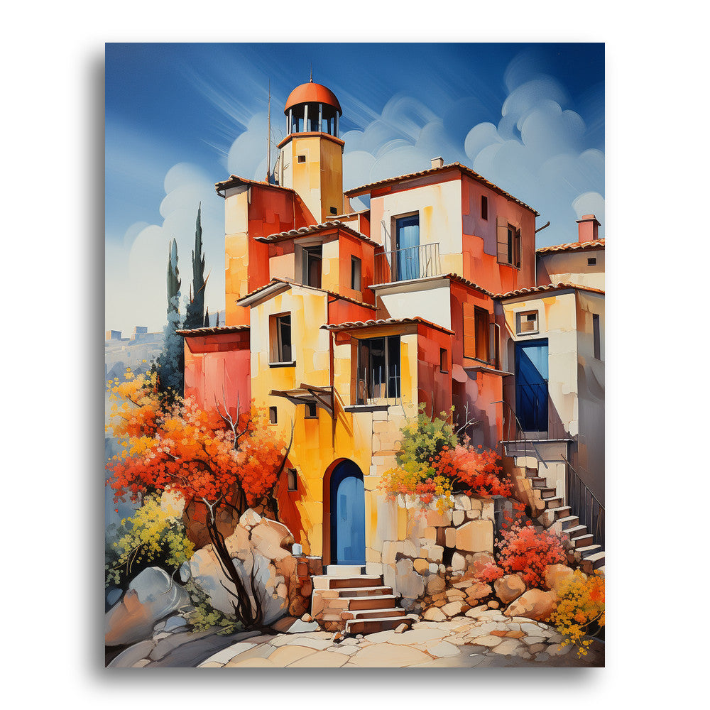 Autumn on the Mediterranean Stair – Paint by Numbers Kit