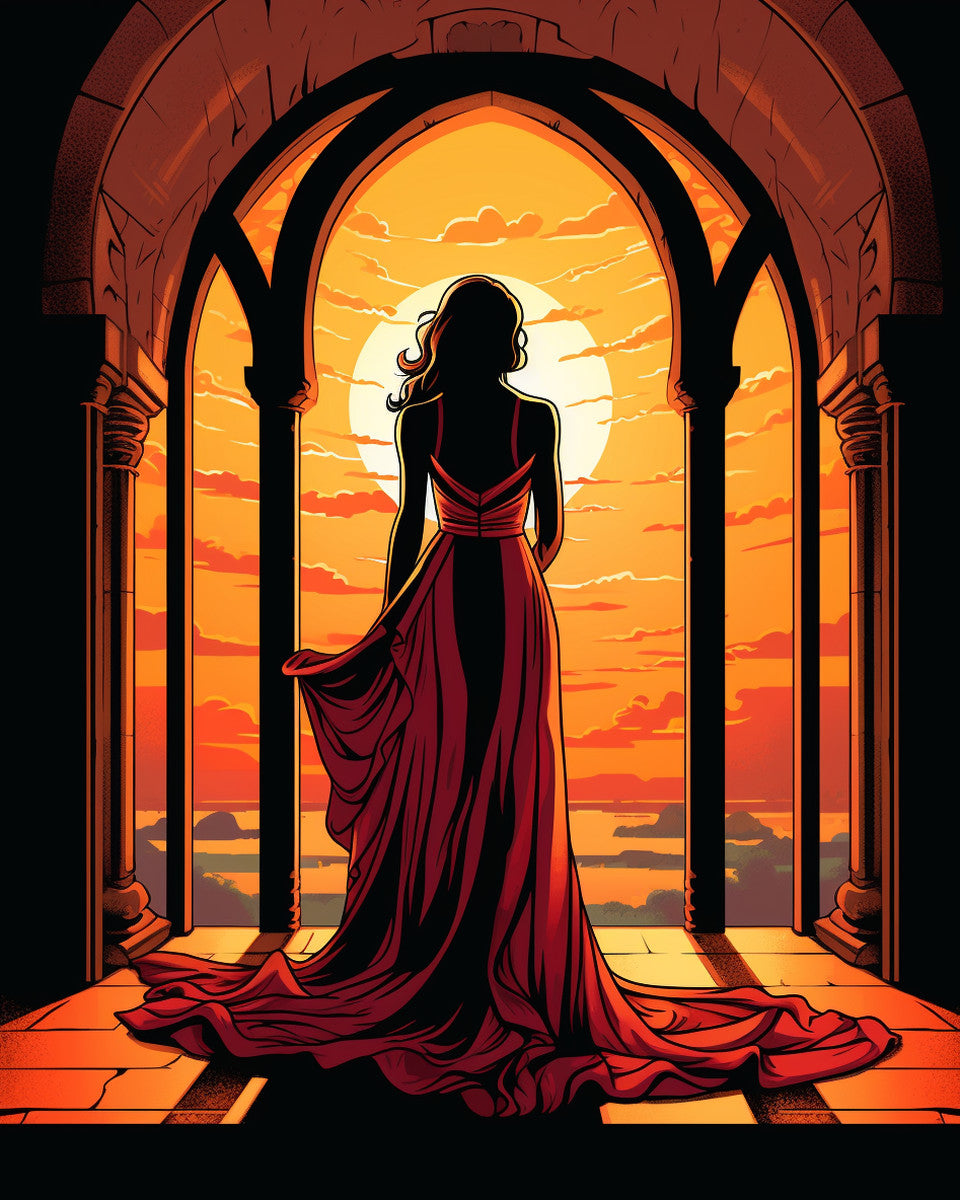 Sunset at the Stone Veranda – Paint by Numbers Kit