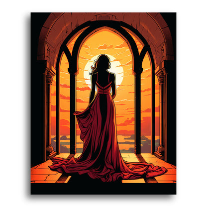 Sunset at the Stone Veranda – Paint by Numbers Kit