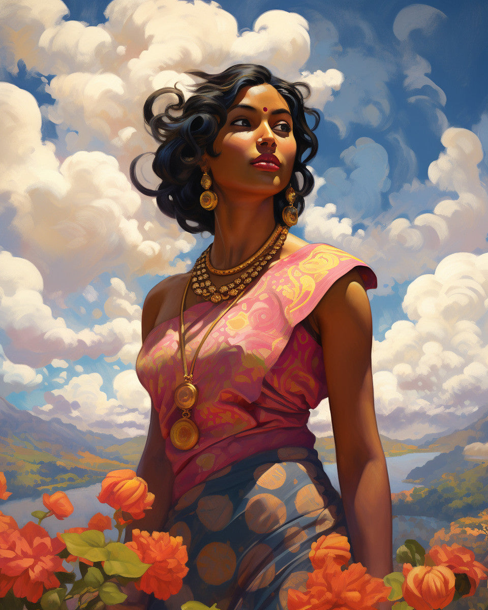 Mountain Bloom Portrait – Paint by Numbers Kit