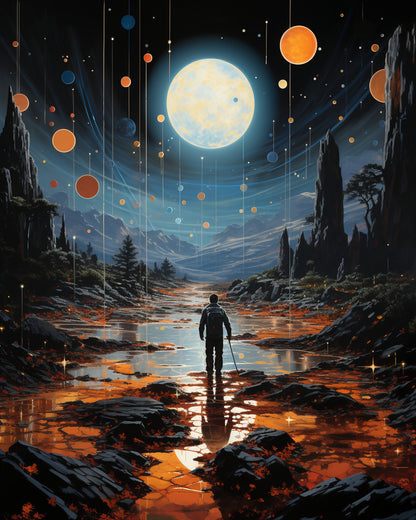 Valley Under the Moon – Paint by Numbers Kit