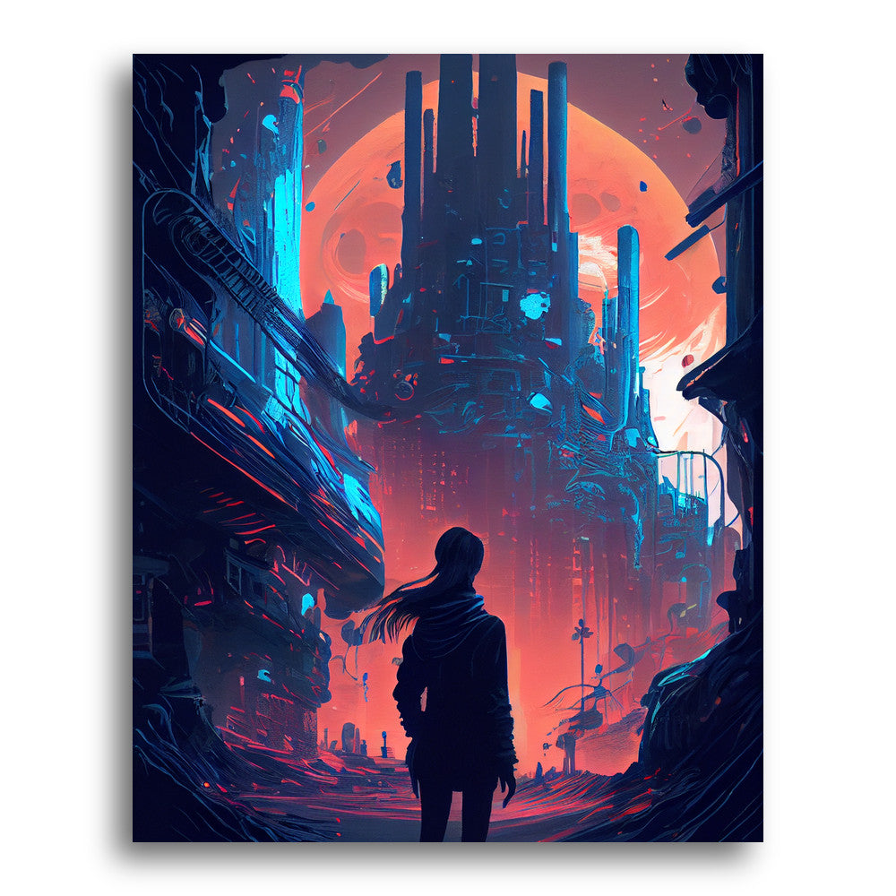 Orange Horizon Watcher – Paint by Numbers Kit