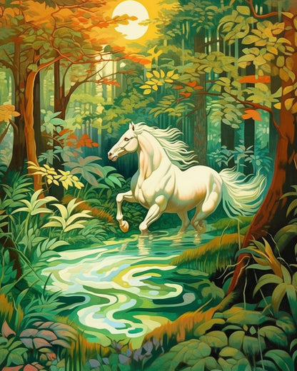 White Horse Crossing – Paint by Numbers Kit