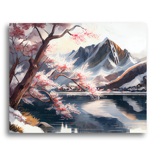 Blossoms by the Lake – Paint by Numbers Kit