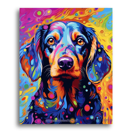 Psychedelic Canine Form – Paint by Numbers Kit