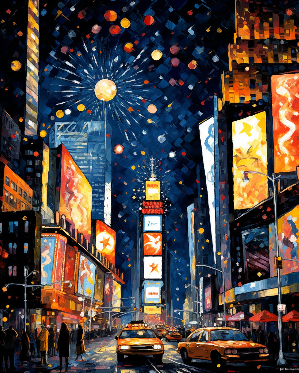 Times Square After Dark – Paint by Numbers Kit