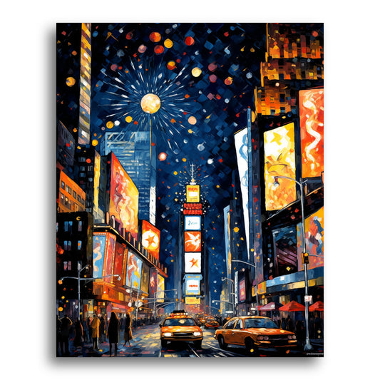 Times Square After Dark – Paint by Numbers Kit