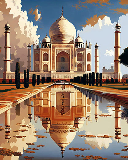 Taj Mahal Reflections – Paint by Numbers Kit
