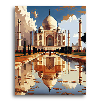 Taj Mahal Reflections – Paint by Numbers Kit