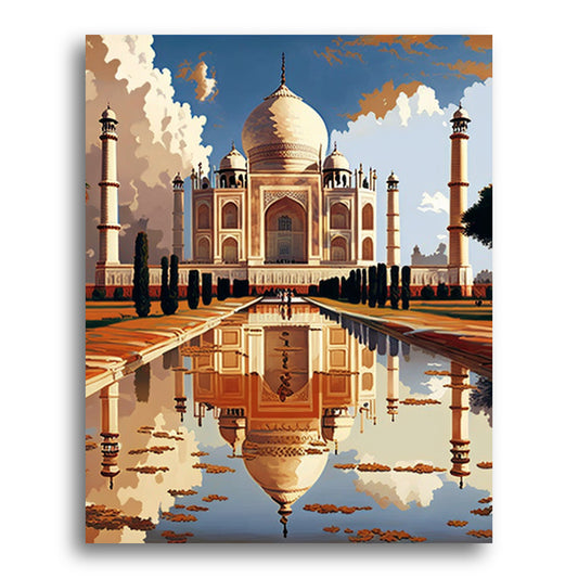 Taj Mahal Reflections – Paint by Numbers Kit