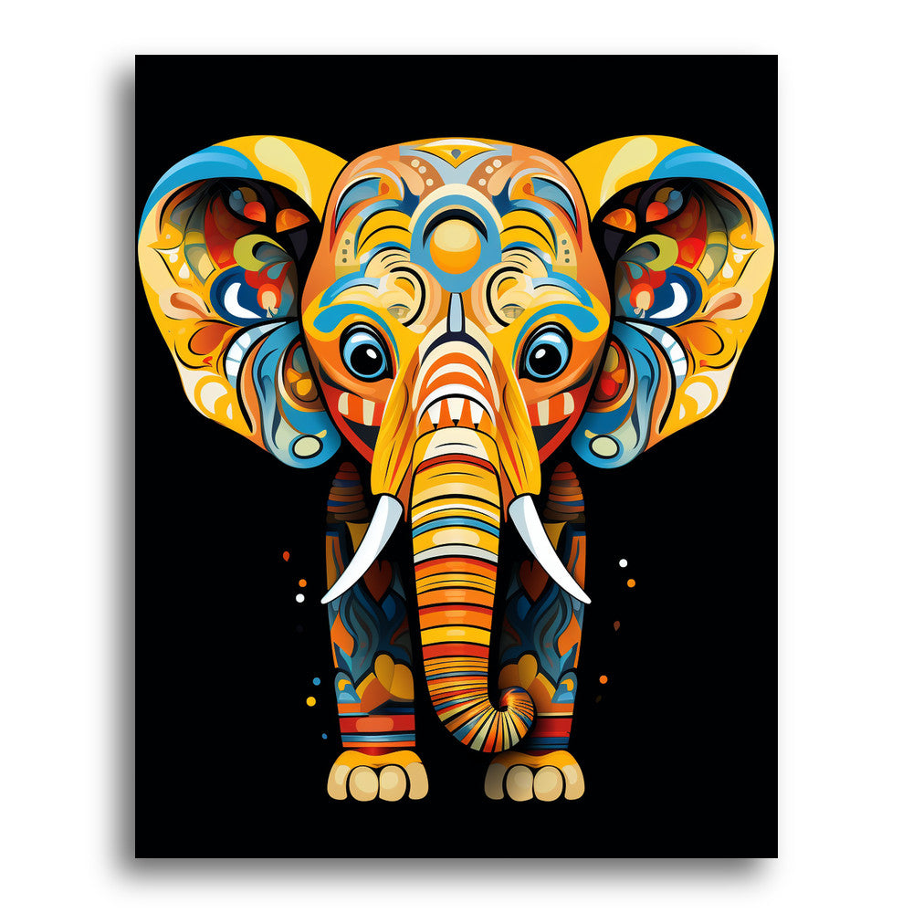 Elephant in Stripes – Paint by Numbers Kit