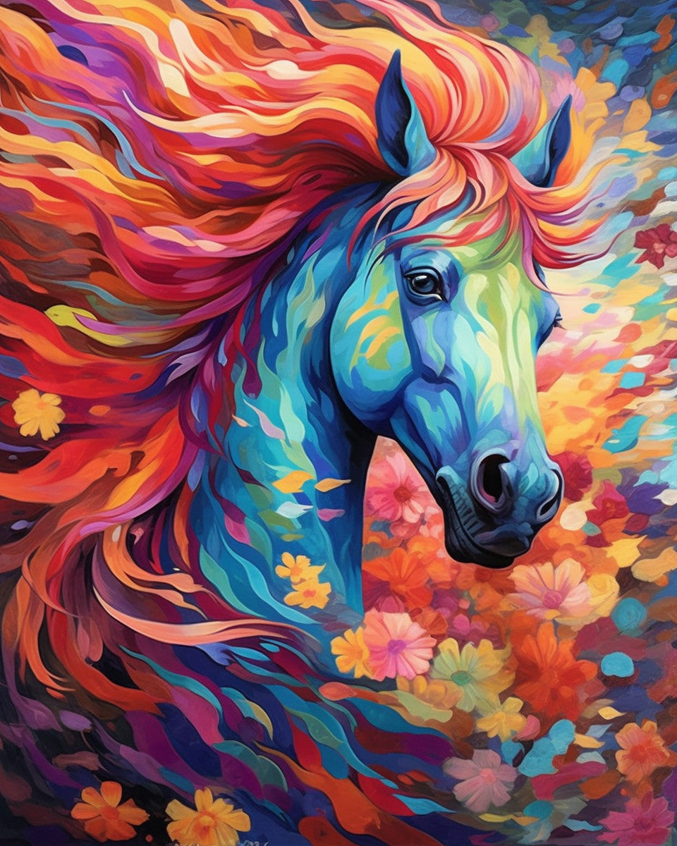 The Floral Mane – Paint by Numbers Kit