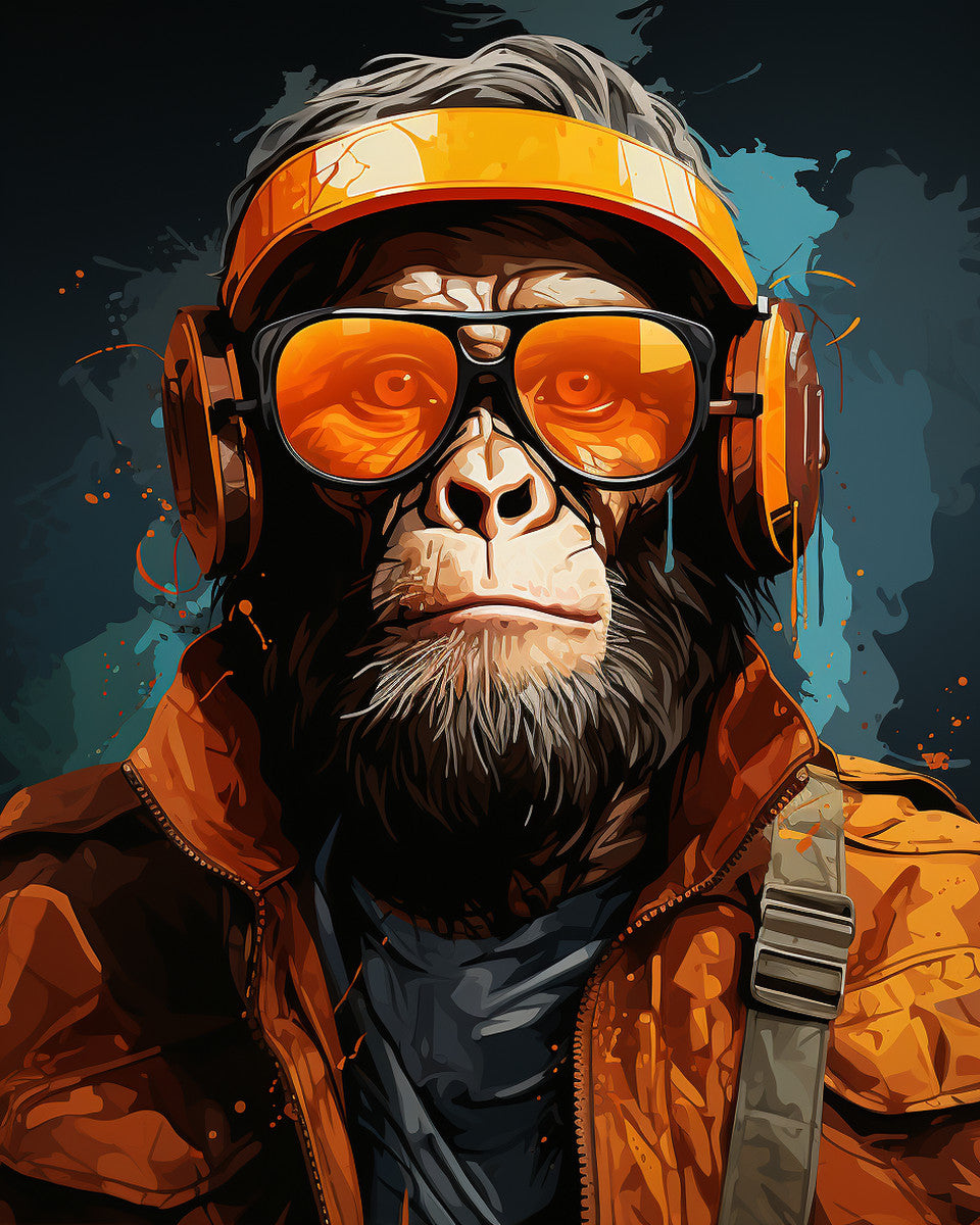 Rhythm of the Chimpanzee – Paint by Numbers Kit