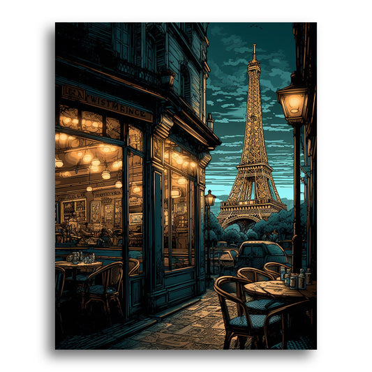 Evening at Place de la Tour – Paint by Numbers Kit