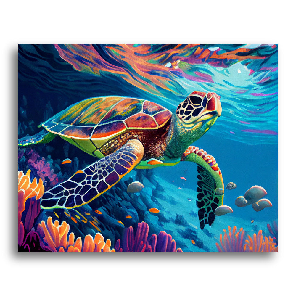 The Serene Turtle – Paint by Numbers Kit