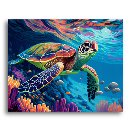 The Serene Turtle – Paint by Numbers Kit