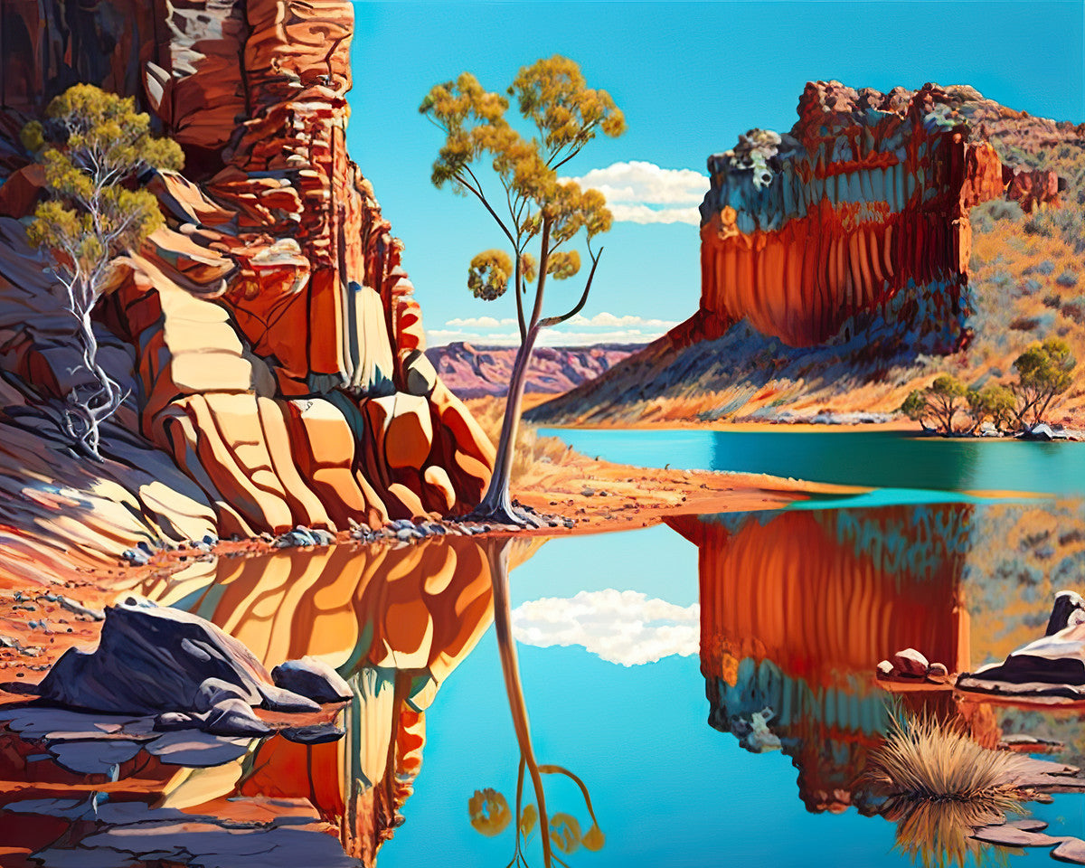 Desert Canyon Reflection – Paint by Numbers Kit