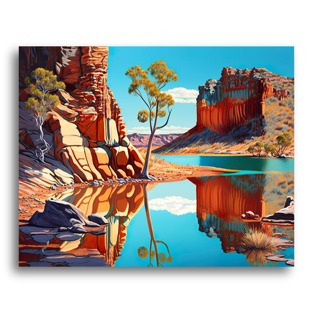 Desert Canyon Reflection – Paint by Numbers Kit