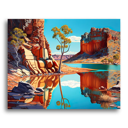 Desert Canyon Reflection – Paint by Numbers Kit