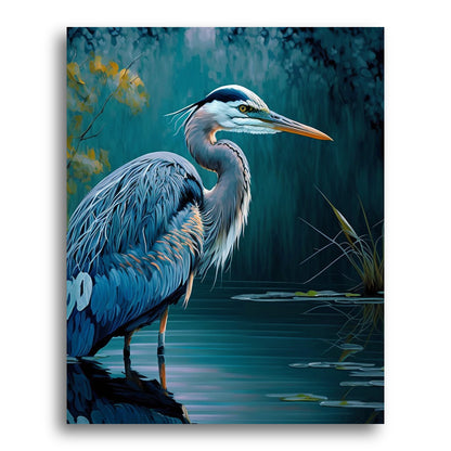 Heron Among Reeds – Paint by Numbers Kit
