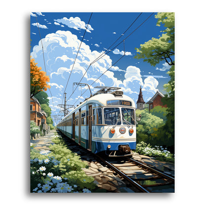 Spring Tram Passage – Paint by Numbers Kit