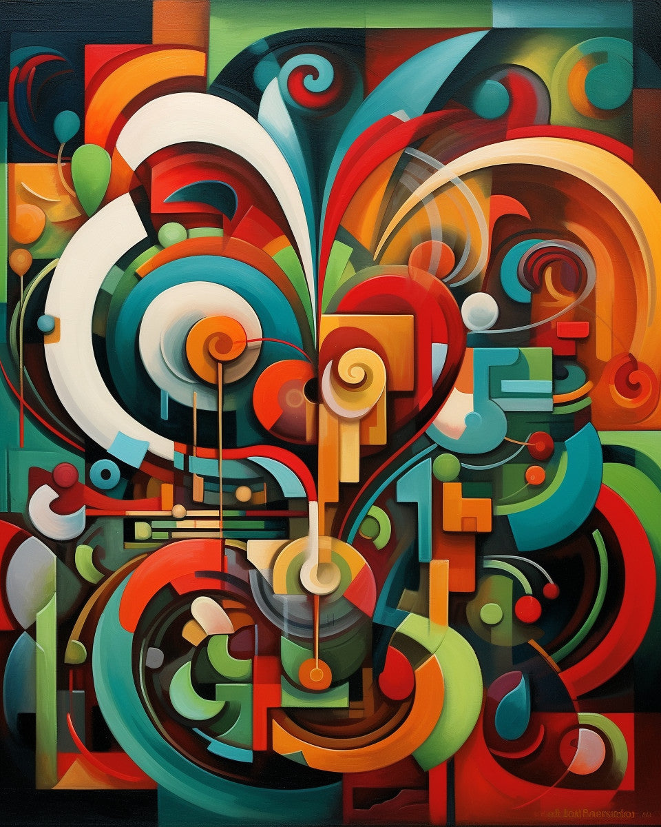 Crimson Geometry – Paint by Numbers Kit
