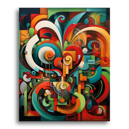 Crimson Geometry – Paint by Numbers Kit