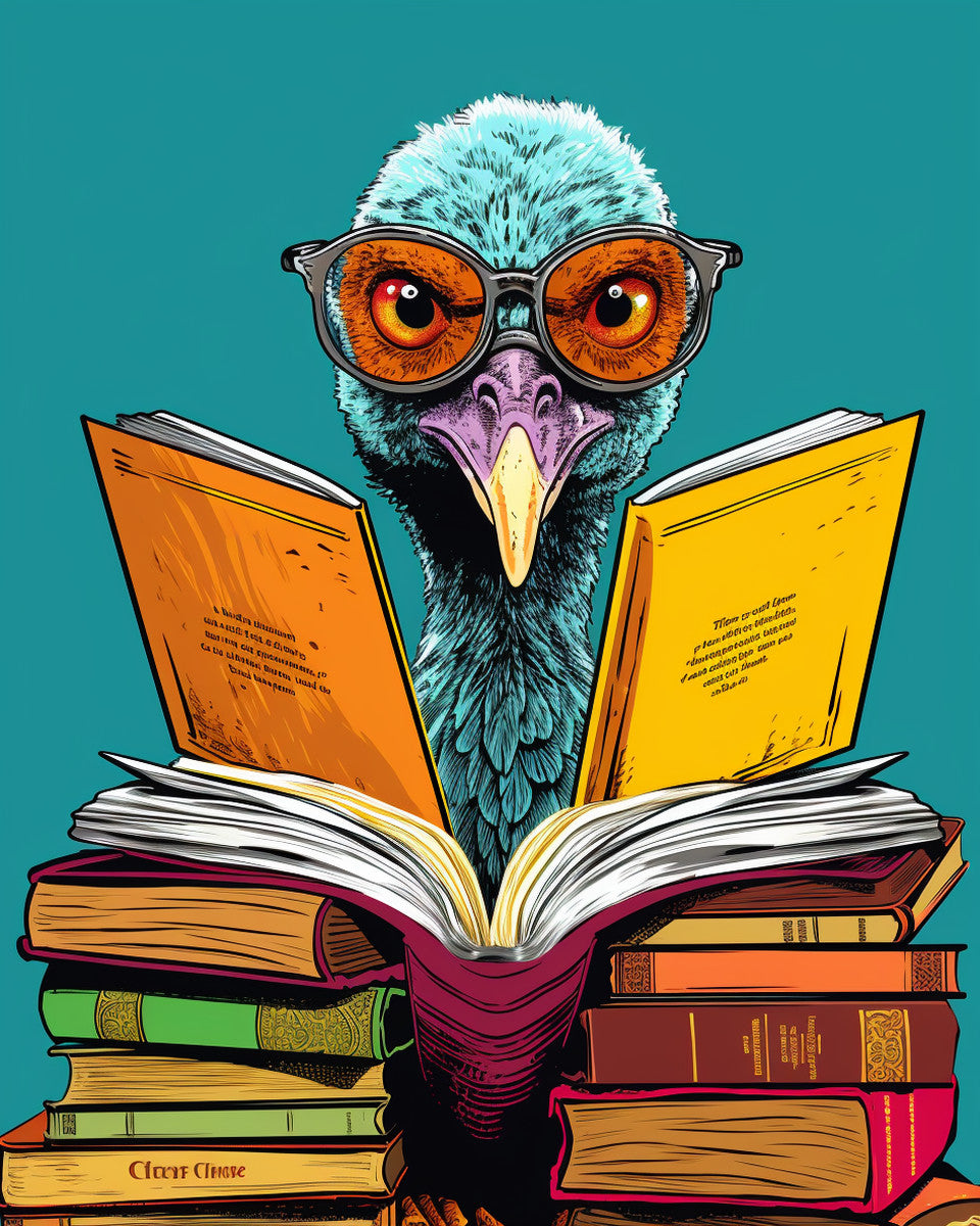 The Bookish Ostrich – Paint by Numbers Kit