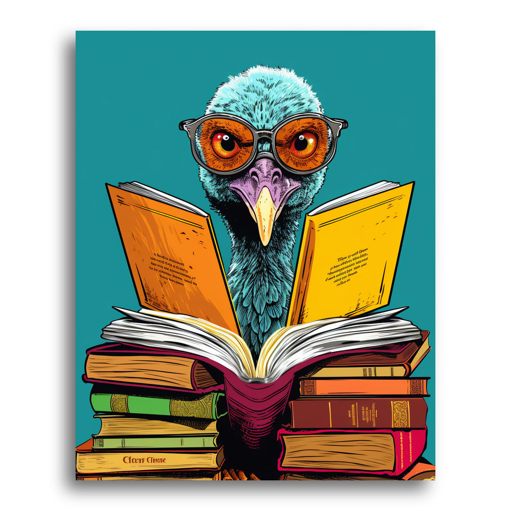 The Bookish Ostrich – Paint by Numbers Kit
