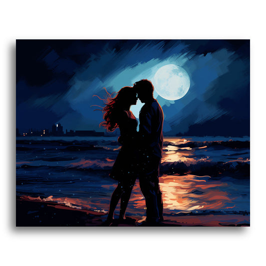 Embrace Beneath the Moon – Paint by Numbers Kit