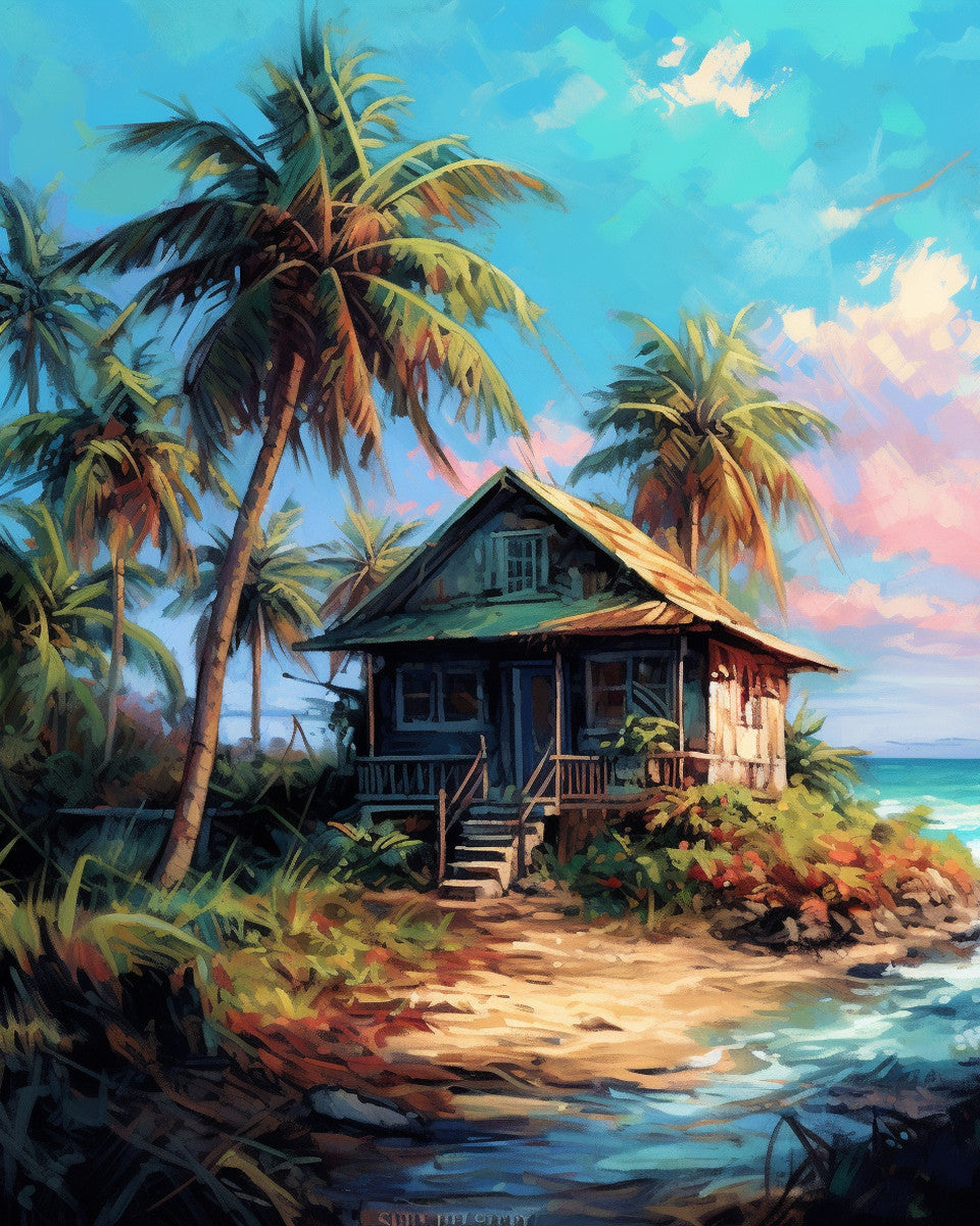 Beachside Haven – Paint by Numbers Kit