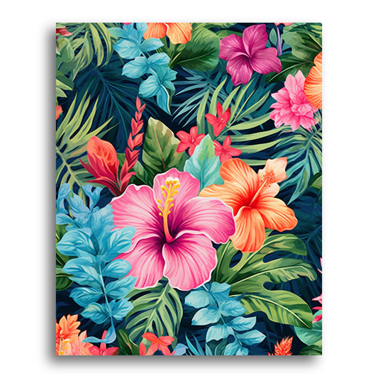 Tropical Floral Tapestry – Paint by Numbers Kit