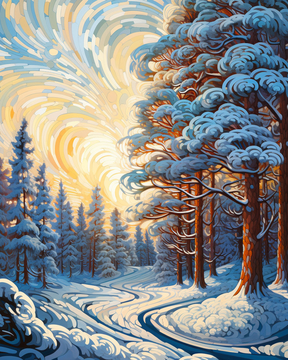 Winter Clearing Path – Paint by Numbers Kit