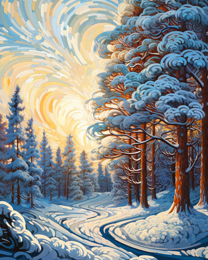 Winter Clearing Path – Paint by Numbers Kit