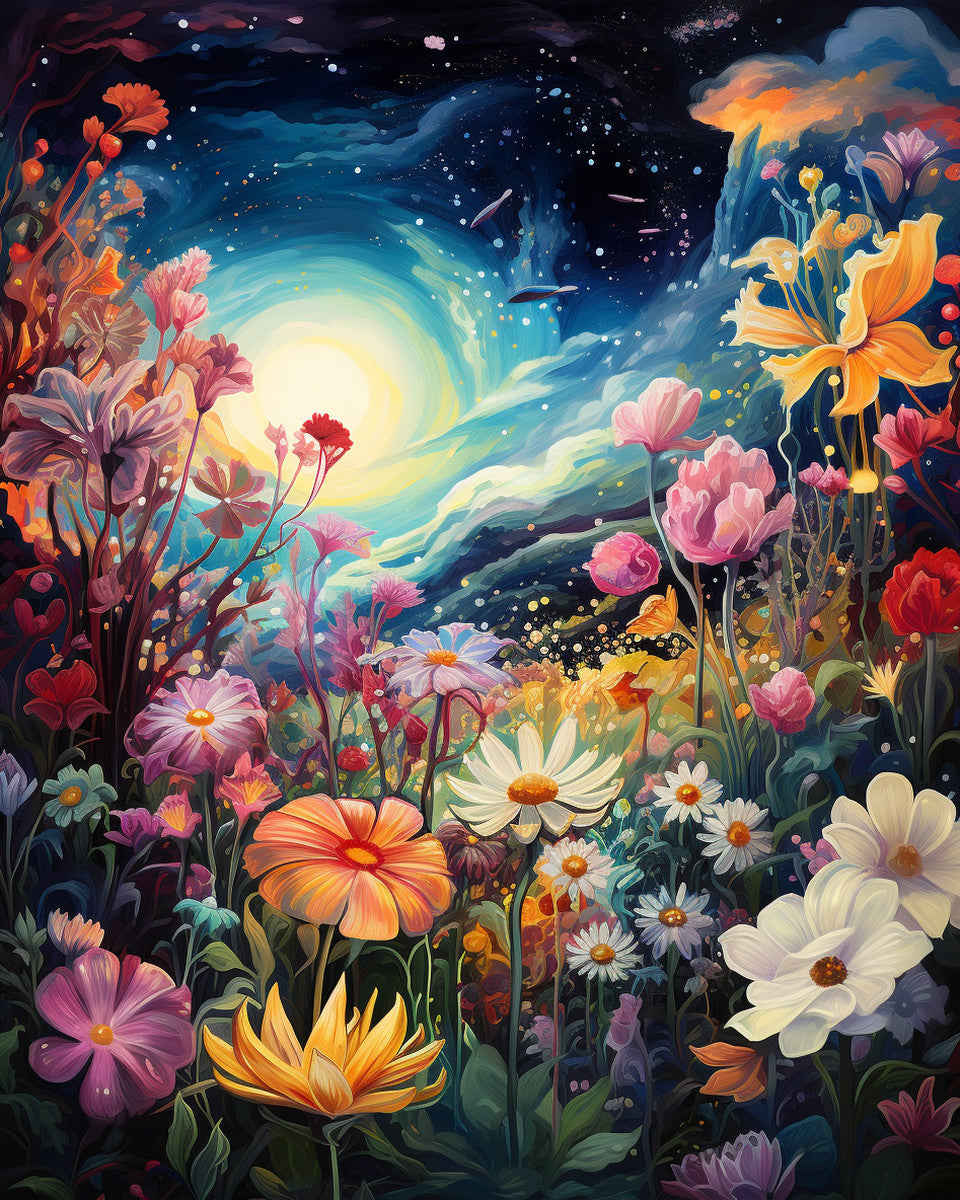 Dreamscape Flower Field – Paint by Numbers Kit