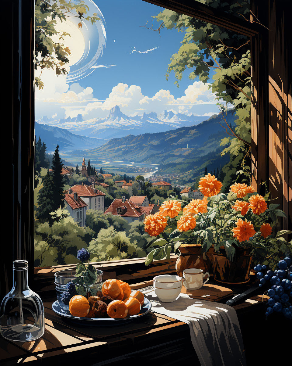 Valley View from the Window – Paint by Numbers Kit